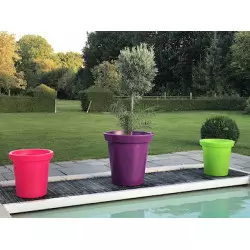 Pots de fleurs ronds en polyéthylène haute densité