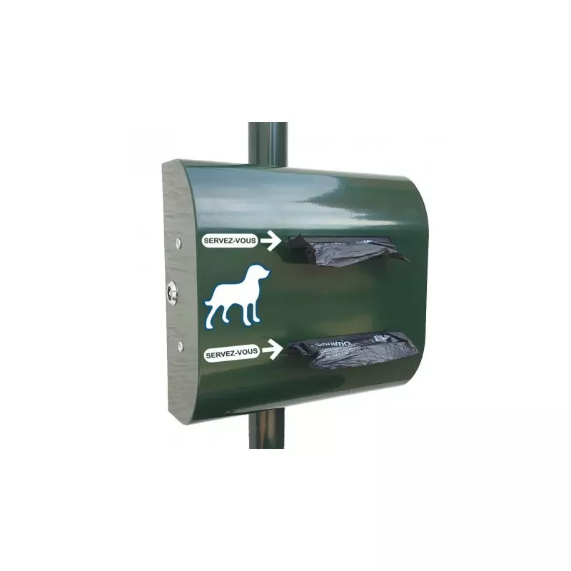 Distributeur rouleau double pour hygiène canine