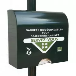 Distributeur de sachet en liasse pour hygiène canine