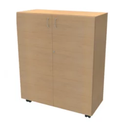 Armoire sur roulettes 2 portes pour maternelle
