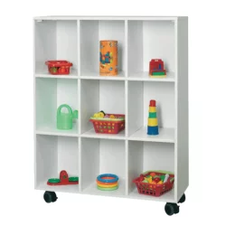 Bloc de rangement sur roulettes - 9 cases