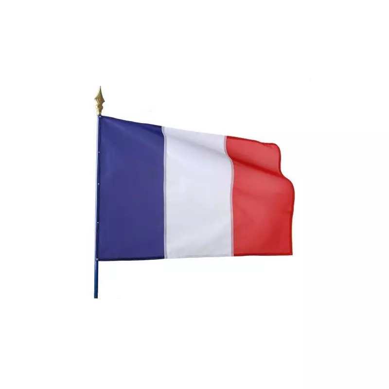 Drapeau français sur hampe