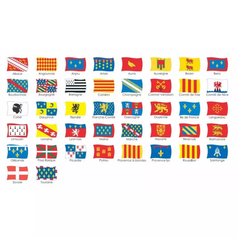 Drapeau des Provinces historiques sur hampe