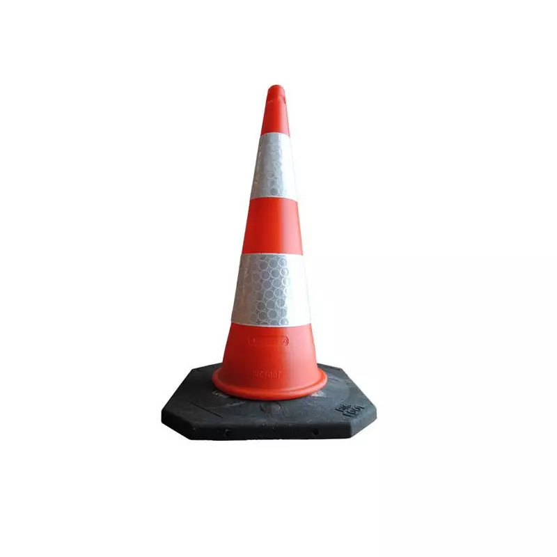 Cône de signalisation - Cone de travaux - Plot de chantier Dimensions  Hauteur 75 cm