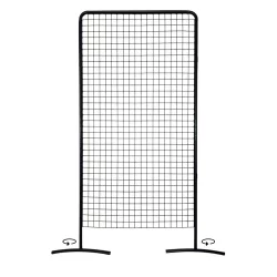 Grille d'exposition en acier avec pieds rotatifs