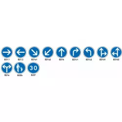 Panneaux de type B - Signalisation d'obligation