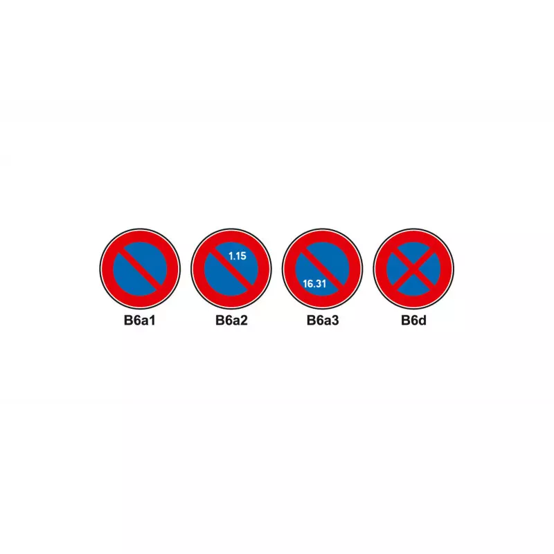 Panneaux de type B - Signalisation de stationnement