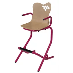 Chaise haute en bois pour maternelle
