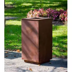Corbeille de ville LIMA aspect corten