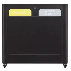 Meuble de tri sélectif biflux mobile