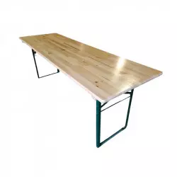 220 x 80 cm - Ensemble table et bancs brasserie