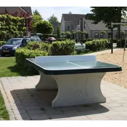 Table ping pong en béton verte coins arrondis