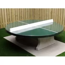 Table ping pong ronde en béton verte