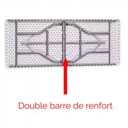 183 x 76 cm - Table pliable en polypro