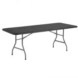 Table pliante polypro plateau gris foncé
