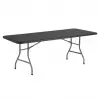 Table pliante polypro plateau gris foncé Table pliante polypro plateau gris foncé