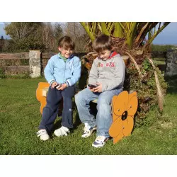 Banc extérieur pour école maternelle