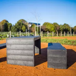 Table pique-nique Milan en plastique recyclé