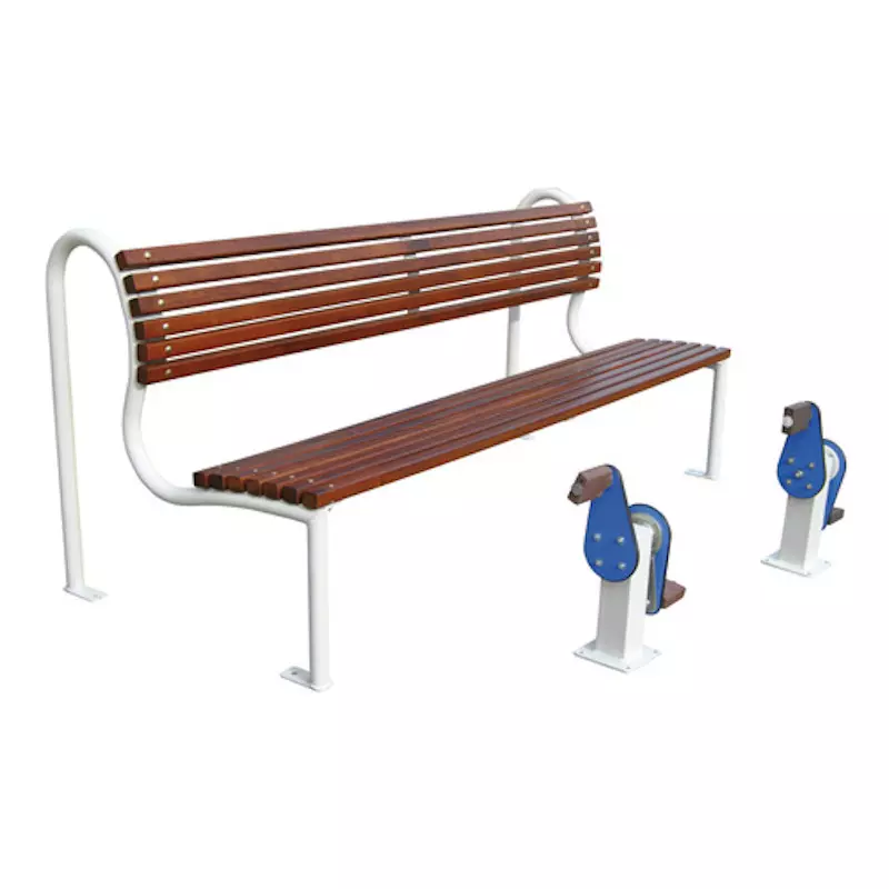 Banc avec pédales pour l'exercice des jambes