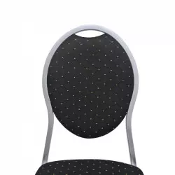 Chaise de réception coloris Noir et Argent