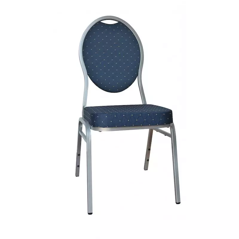 Chaise de banquet en tissu coloris Bleu et Argent