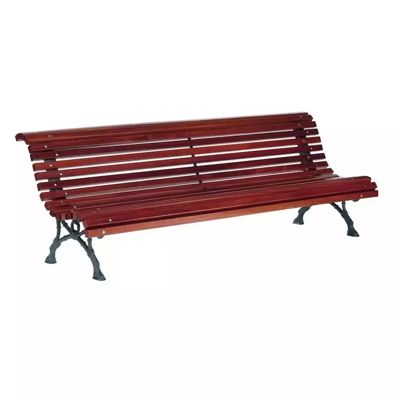 Banc public en bois exotique et fonte ROMANTICO Simple