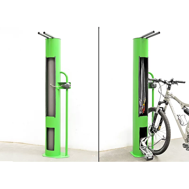 Équipements vélos (pompes en libre service, totems de réparation,  accessoires) - Abri Plus