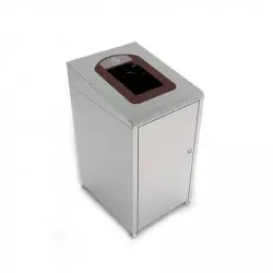 Inox 60 Litres - Collecteur de déchets pour tri sélectif
