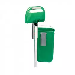 Corbeille de rue en plastique Verte