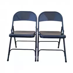 Chaise pliante en métal Gris anthracite - GREY EDITION® Chaise pliante en métal Gris anthracite - GREY EDITION®