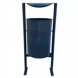 Corbeille de ville en métal avec couvercle Corbeille de ville en métal avec couvercle