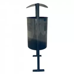 Corbeille de ville en métal avec couvercle Corbeille de ville en métal avec couvercle