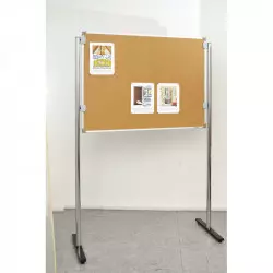 Tableau d'affichage en liège sur pieds