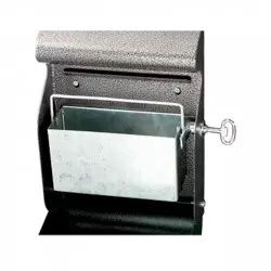 Cendrier extérieur mural Vert et Gris martelé