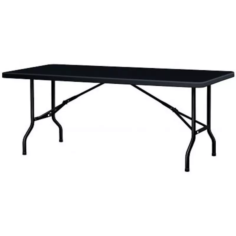 Table rectangle pliante polypro Noire