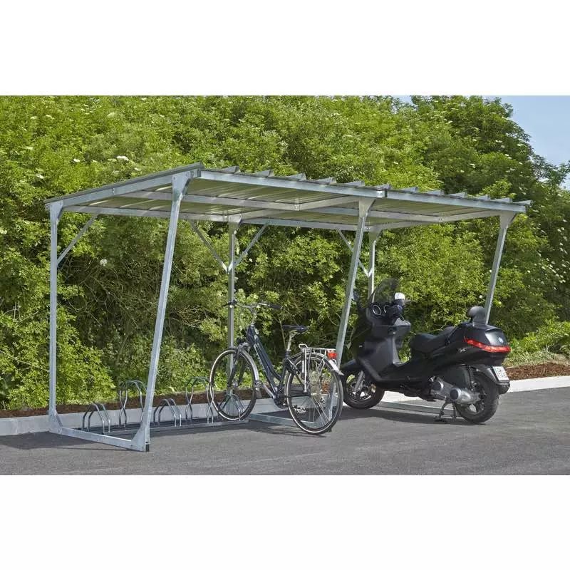 Abri en acier double pour vélos et motos