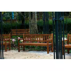 Banc public en bois tropical ALPIN