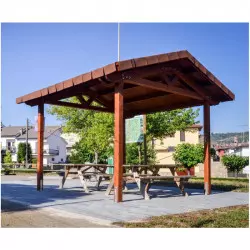 Abri en Douglas pour table de pique-nique