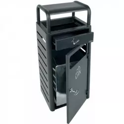 Poubelle avec cendrier extérieur