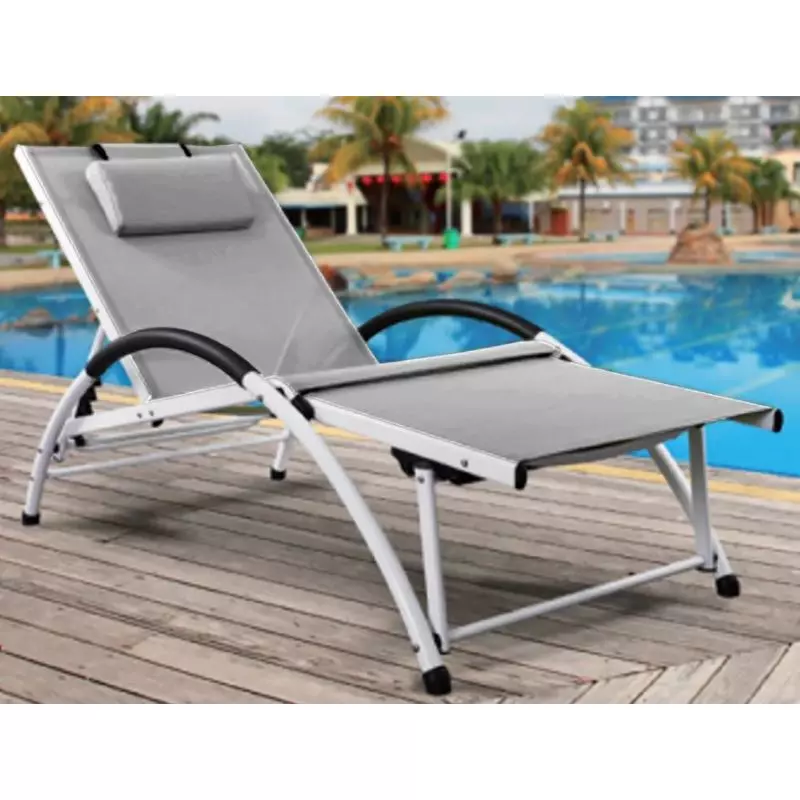 Transat relax multi-position gris clair