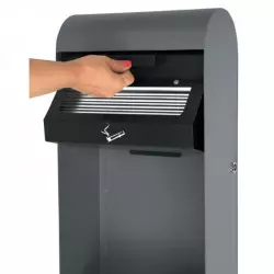 Cendrier mural avec corbeille et serrure- PROBBAX