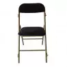 Chaise pliante - Chaise noire et or -