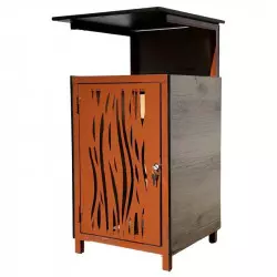 Poubelle métal avec toit Poubelle métal avec toit