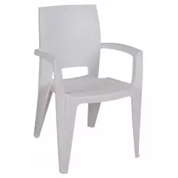 Fauteuil de jardin empilable - blanc