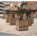 Jardinière urbaine en bois - Bac à fleurs - Bacs pour plantations