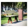 Banc public - Banc jardin public - Banc bois et acier