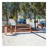 Banc de ville - Banc de jardin bois et acier - Banc urbain