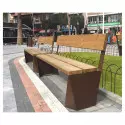 Banc urbain - Banc de ville - Banc de jardin bois et acier