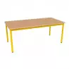 120 x 60 cm - Table maternelle 4 pieds plateau mélaminé
