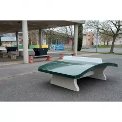 Table de ping-pong en béton incurvée - Table de teqball - Jeu extérieur